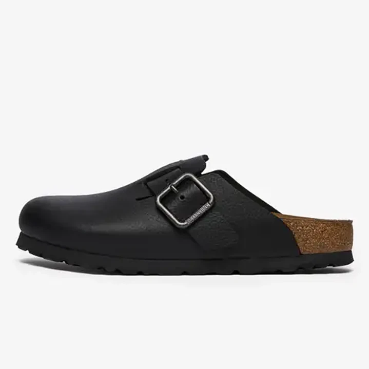 Birkenstock Boston Wire Buckle Leather Vintage Wood Black 1