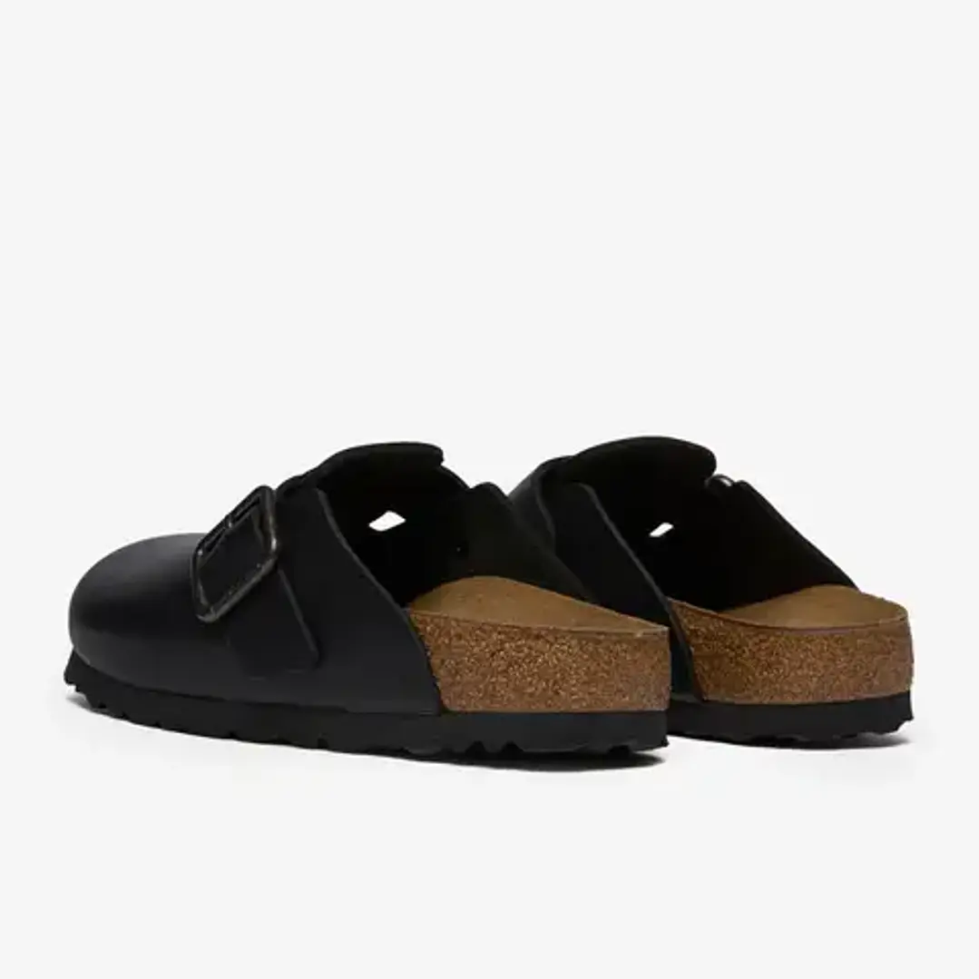 Birkenstock Boston Wire Buckle Leather Vintage Wood Black 4