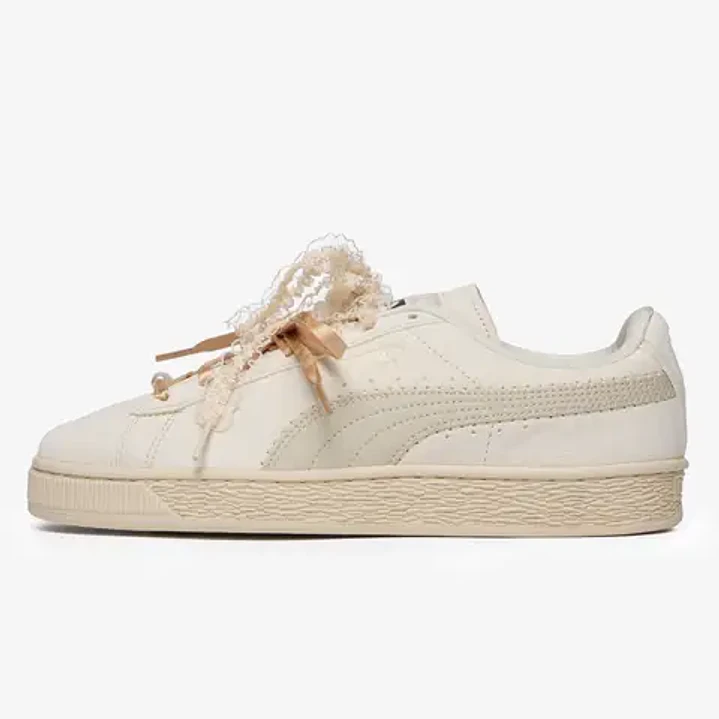 Puma Women's Suede Bloom - Frosted Ivory/Silver Fog 1