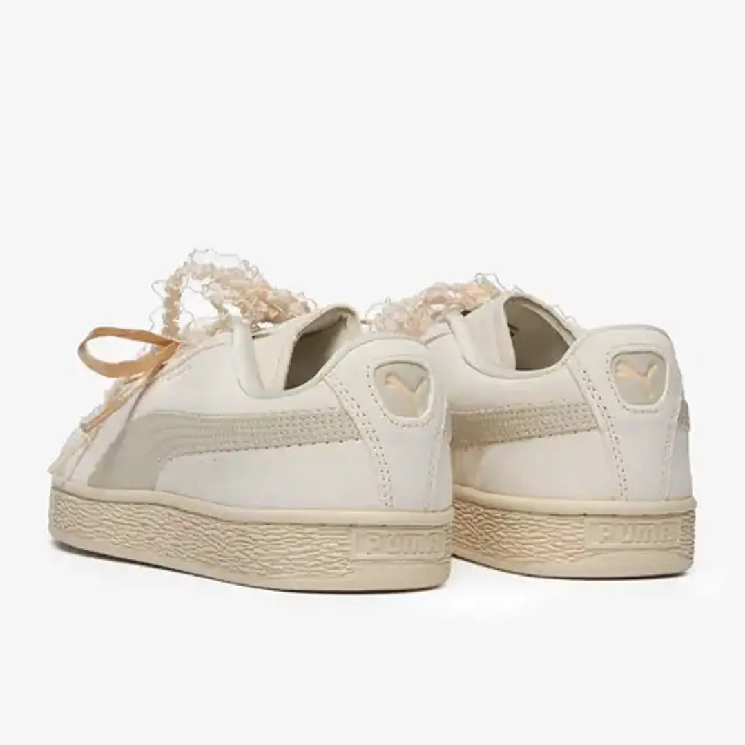 Puma Women's Suede Bloom - Frosted Ivory/Silver Fog 4