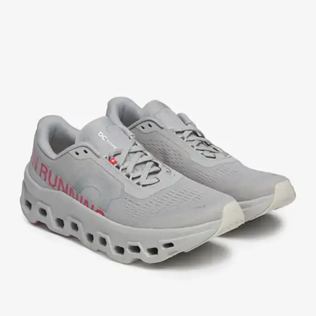 On Cloudmonster Silver/Camellia 2