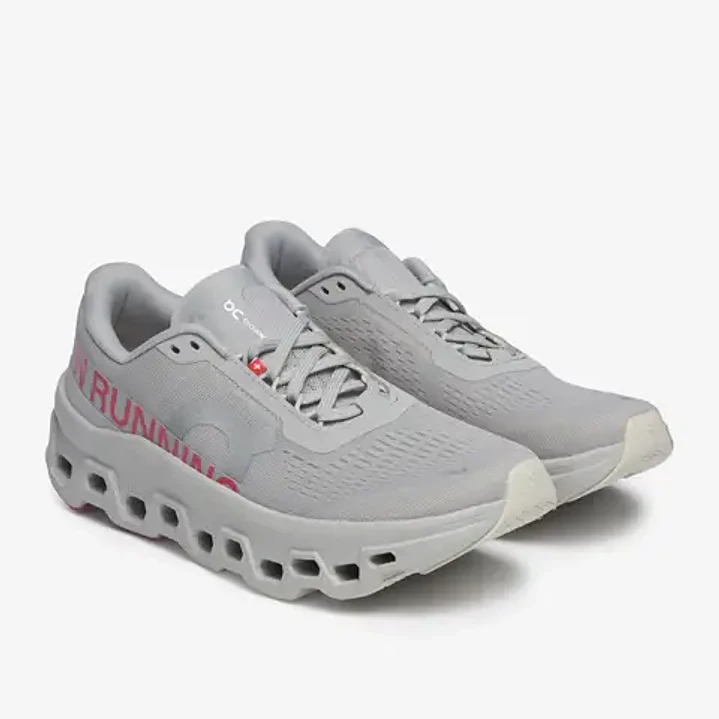 On Cloudmonster Silver/Camellia 2