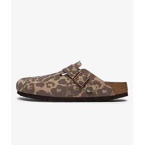 Birkenstock Boston Suede Leather Syn Leo Sandcastle
