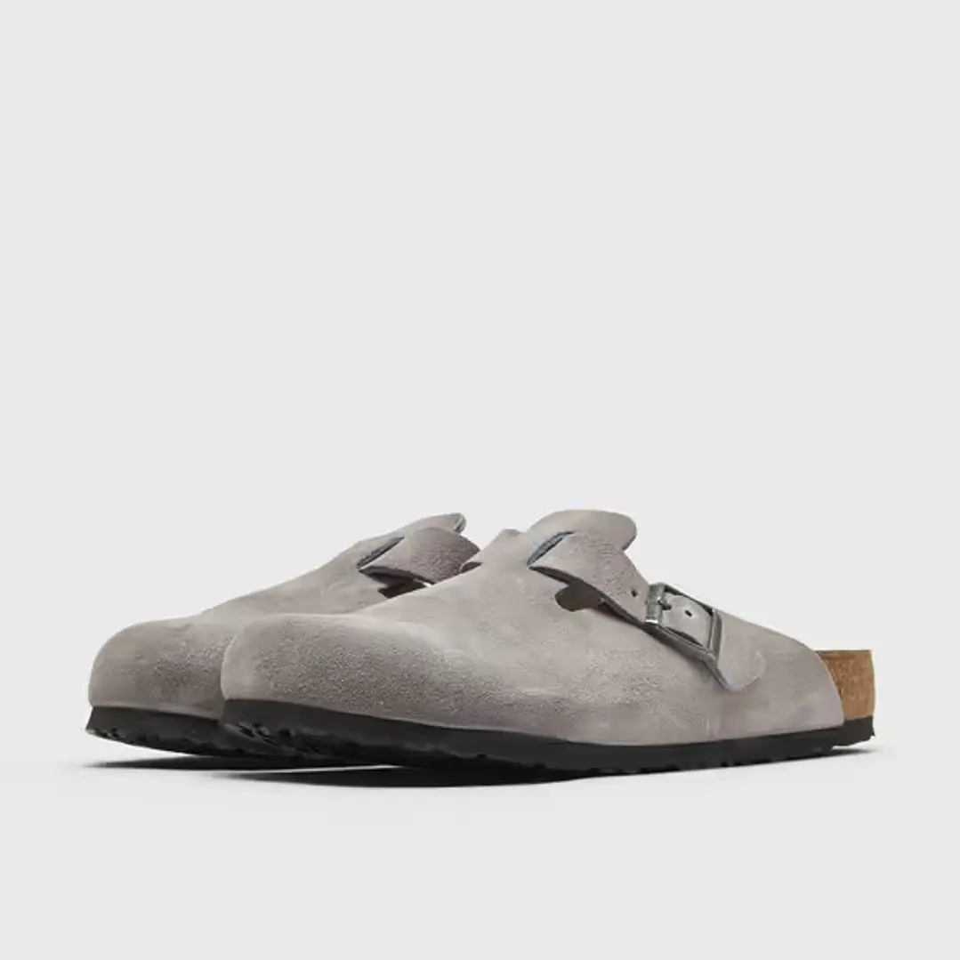Birkenstock Boston Suede Leather Lavender Sky 4