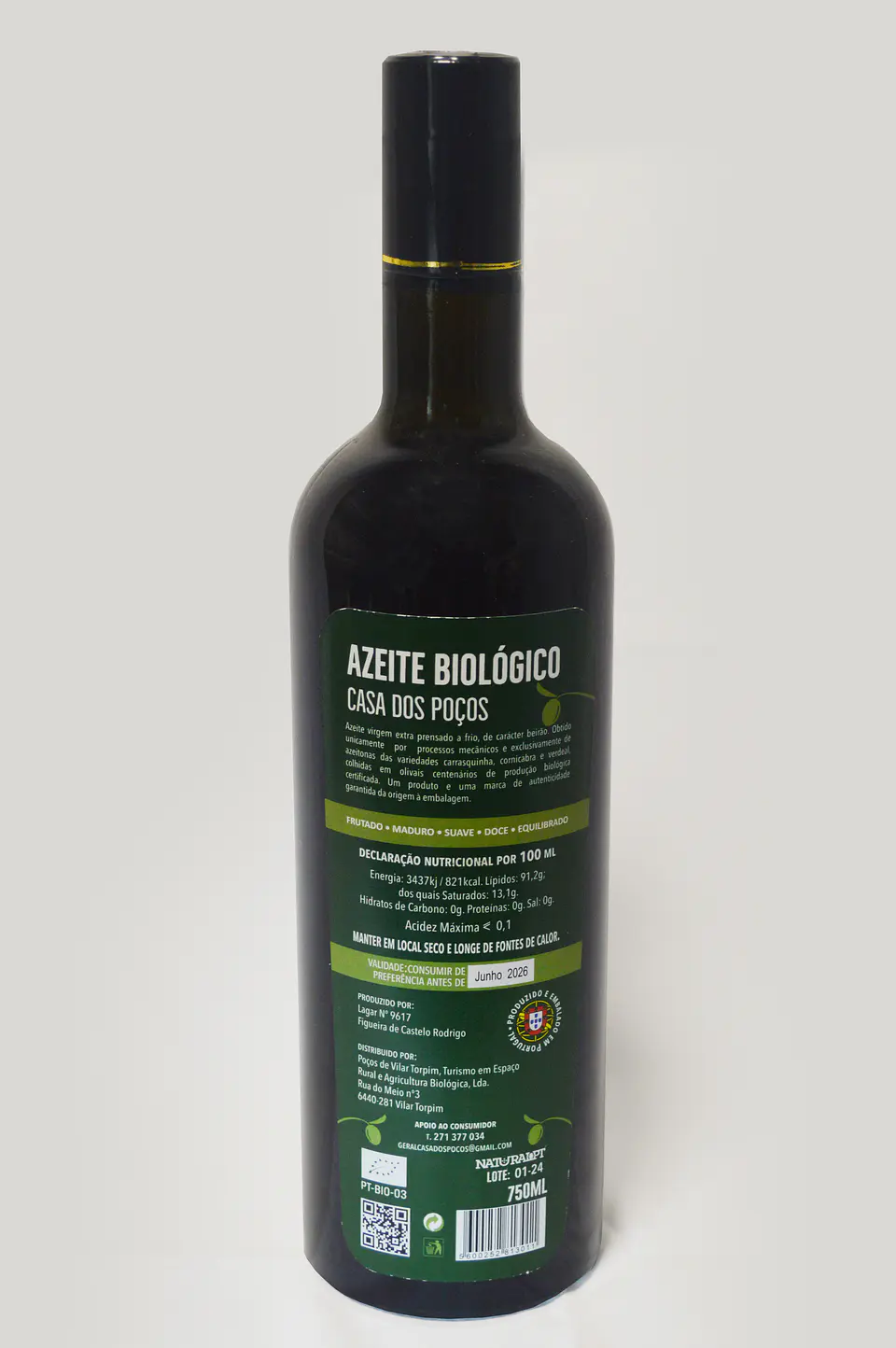 750ml Bottle of Premium Organic Extra Virgin Olive Oil from Casa dos Poços 3