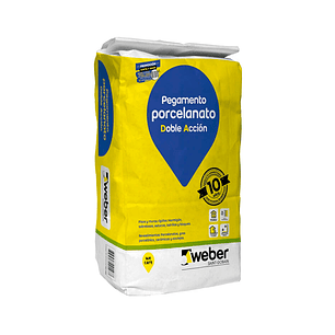 Adhesivo Weber Porcelanato D.A Polvo 25 Kg.