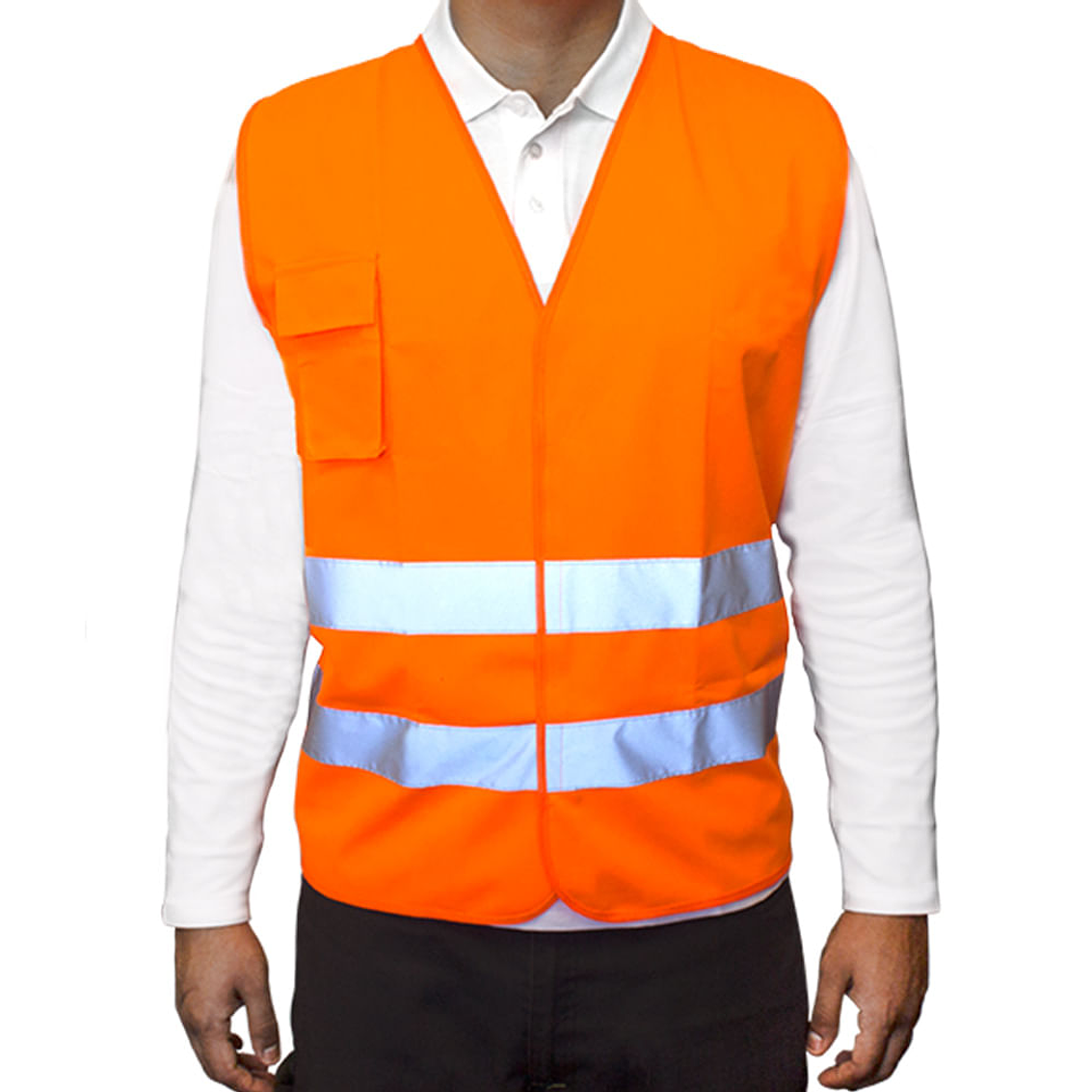 Chaleco Reflectante Naranjo 2 Cintas 2