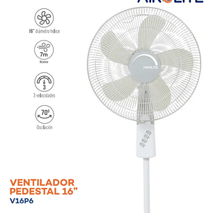 Ventilador Airolite Pedestal 16 Mod. V16P6 Oscilante (10260-104)