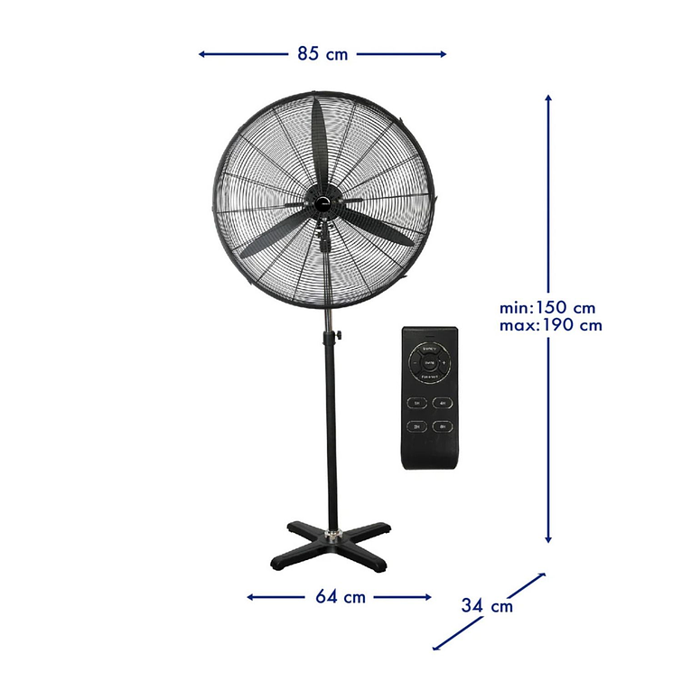 Ventilador Airolite Indust. Ped/ Mural 30 C/Control Remoto (10266-002) 4