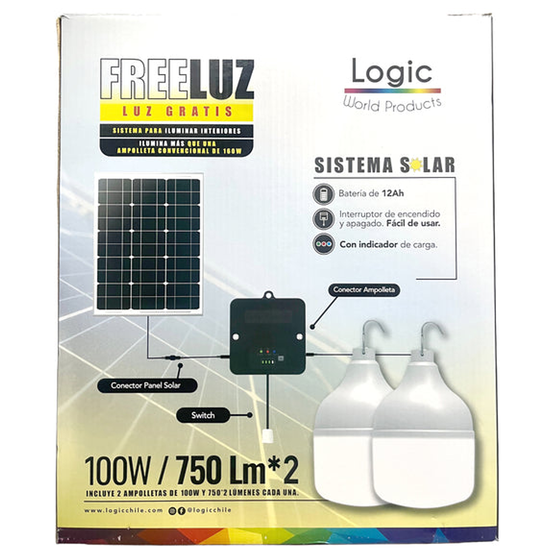 2 Ampolleta Freeluz Logic 50W Cable 8 Mts 1