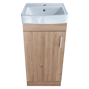 Kit Mueble Claire 40 Rustico + Cubierta Blanche