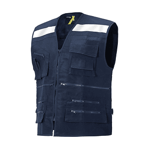 Chaleco Geologo Poplin Azulxxl