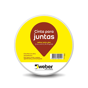 Cinta Fibra De Vidrio Juntaplac 5Cm X 90Mts