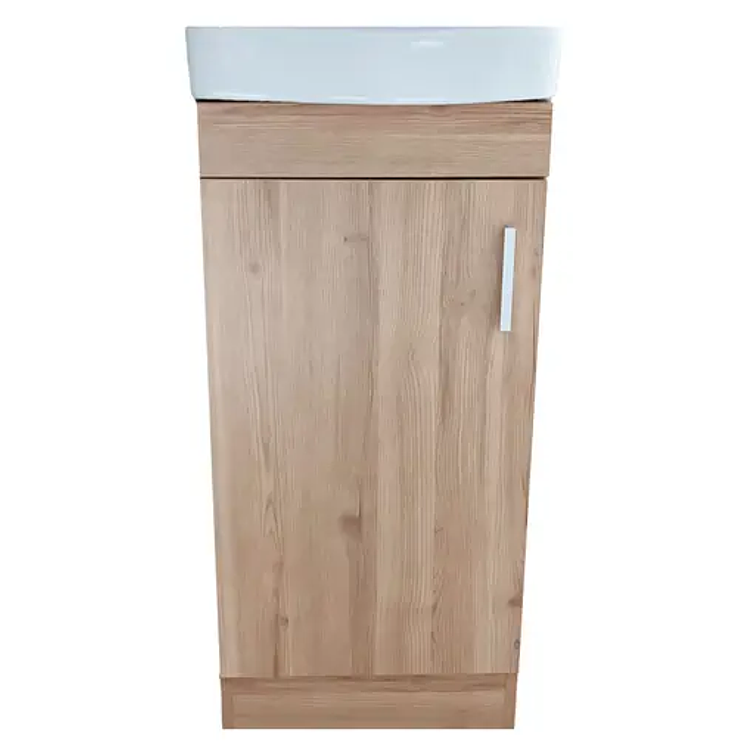 Kit Mueble Claire 40 Rustico + Cubierta Blanche 1