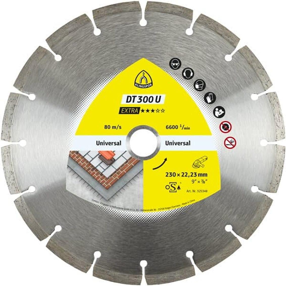 Disco Diamantado Segm. 7 Dt/Extra/Dt300U/S/180X2X22,23/13S/7 (325347) Klingspor 1
