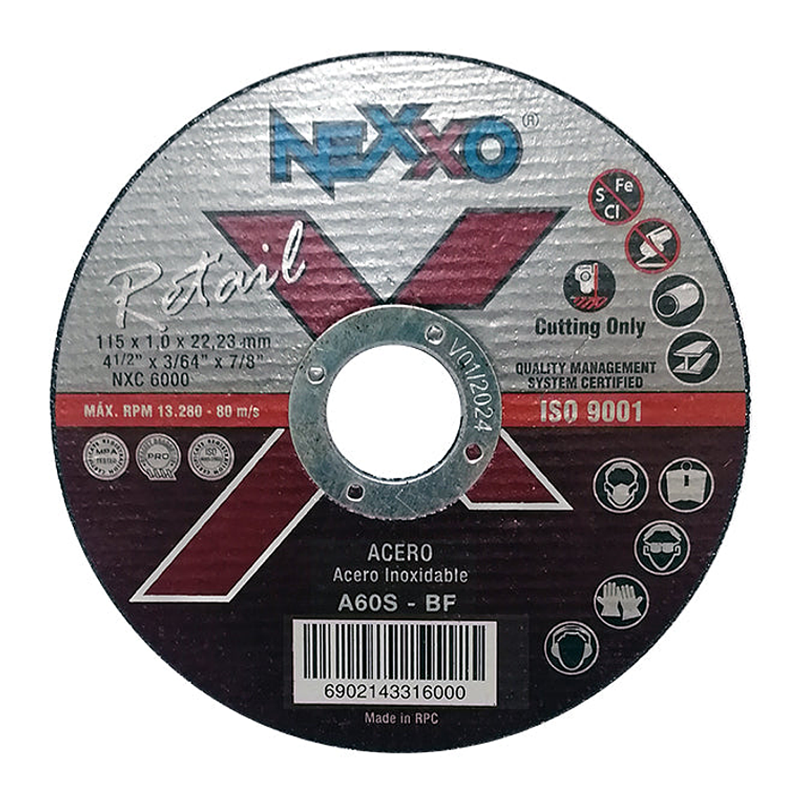 Disco Corte 4,5 Vidrio-Ceramica- Porcelanato Nexxo 1