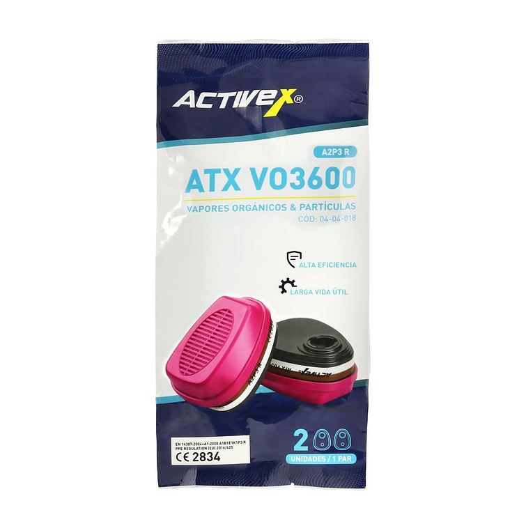 Filtro Activex Atx Vo3600 Vapores Organicos Y Polvos 5