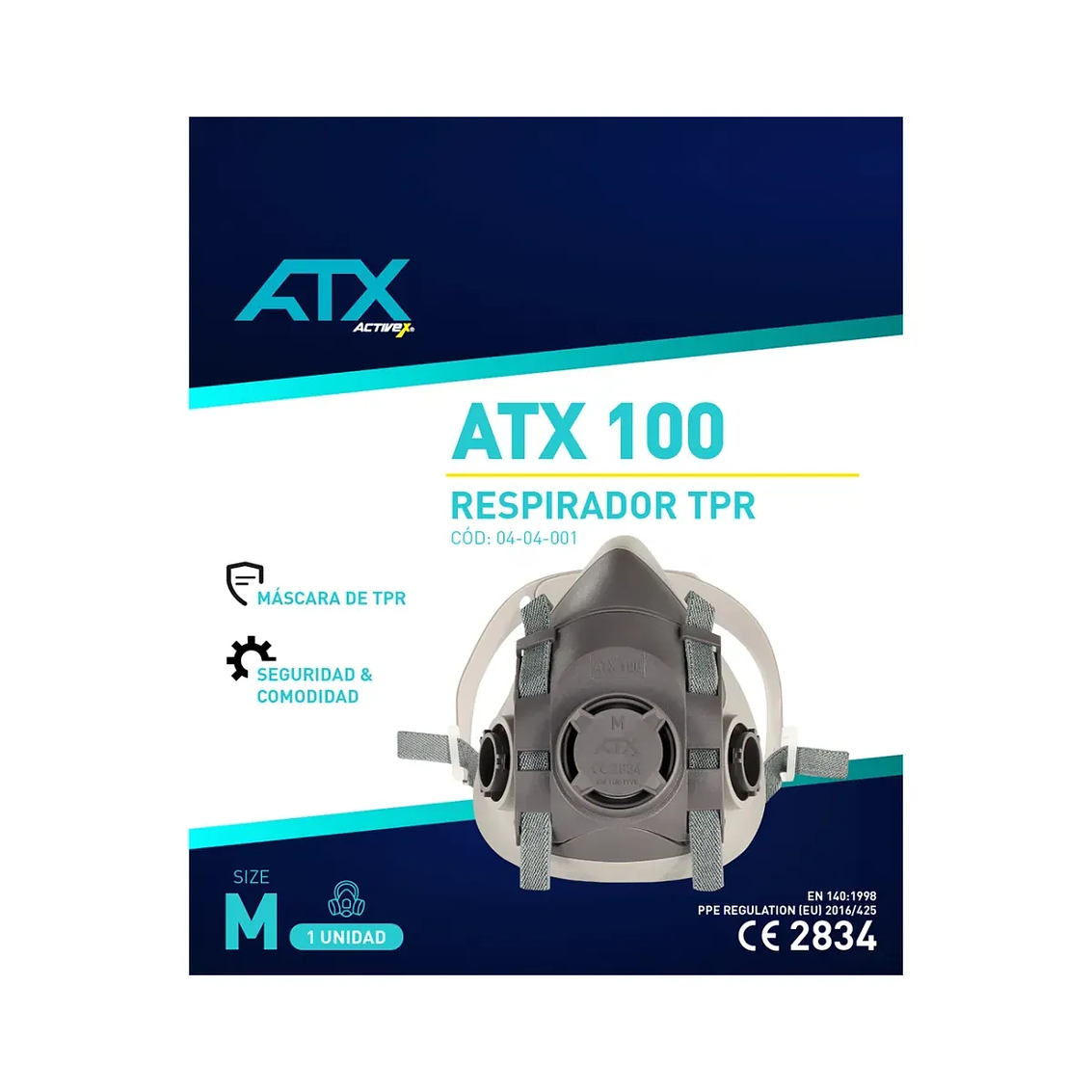 Respirador Activex Tpr Atx100 Talla L 4