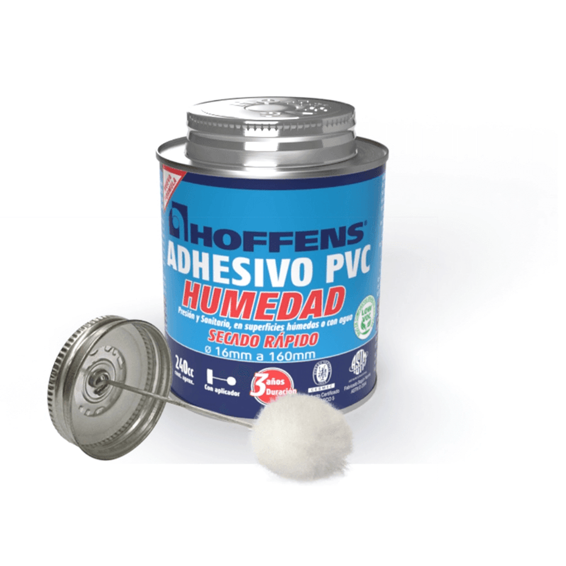 Adhesivo Pvc Humedad 240 Cc Secado Rapido Tapa C/Aplicador 2