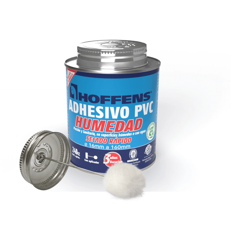 Adhesivo Pvc Humedad 240 Cc Secado Rapido Tapa C/Aplicador 2