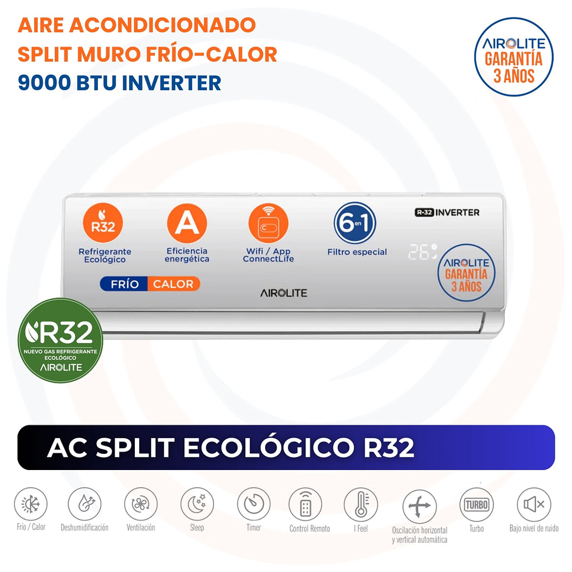 Aire Acondicionado Split Aasmi 09Ati Inv R32 2