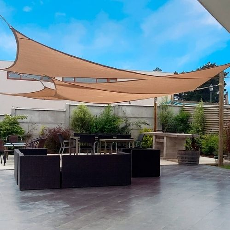 Vela Sombreadora 3X3X3 Beige Triangular 2