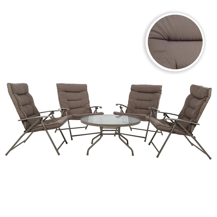 Juego De Terraza Sao Paulo 4P + Mesa Centro Redondo 2