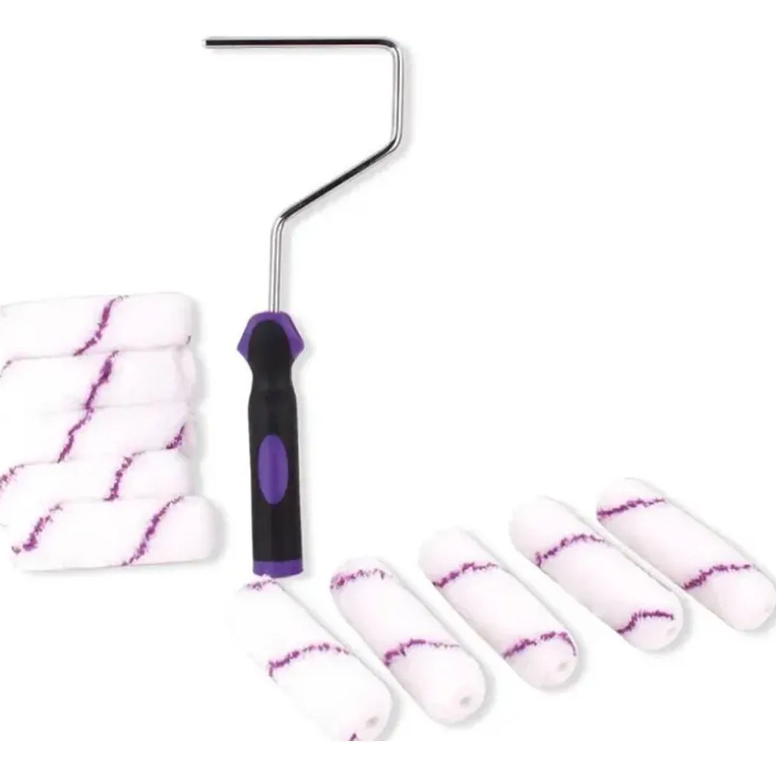 Kit Rodillo Pro Multicolor 10 Und Microfibra C/Mango 1