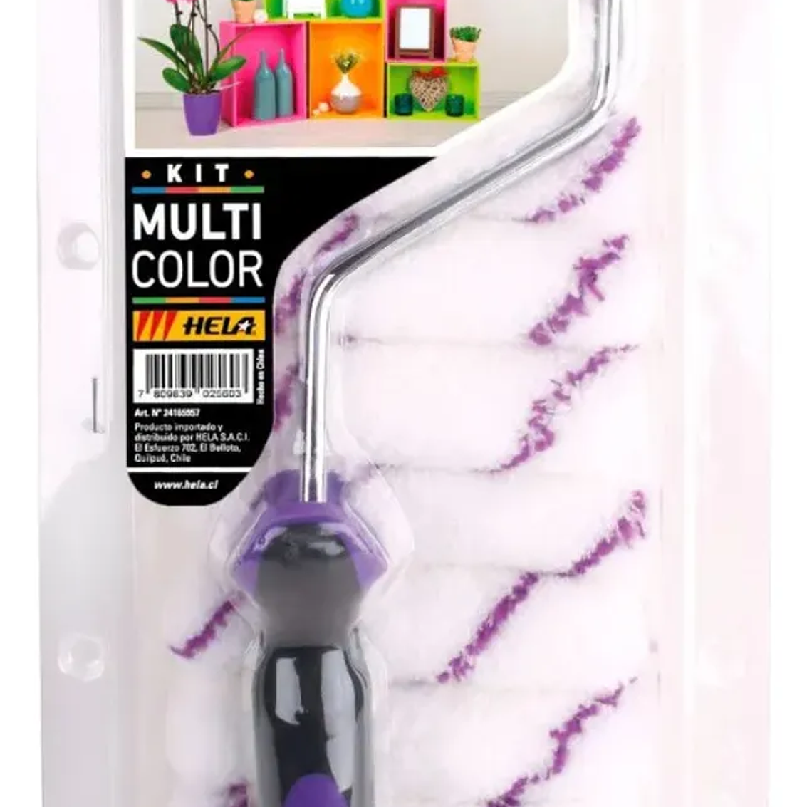 Kit Rodillo Pro Multicolor 10 Und Microfibra C/Mango 2