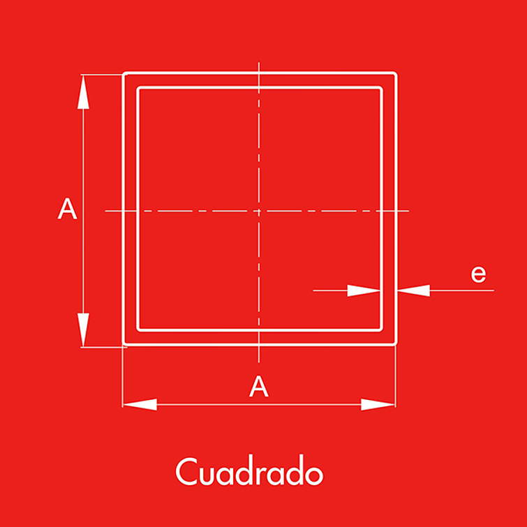 Perfil Cuadrado  25 X 25 X 2.0Mm. [8.16Kg.] 2