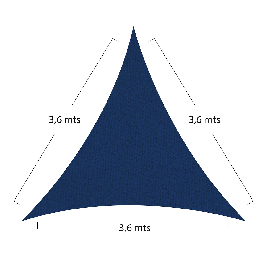 Vela Sombreadora Cielo Led Triangular Azul Noche 3.6 Xlado 3