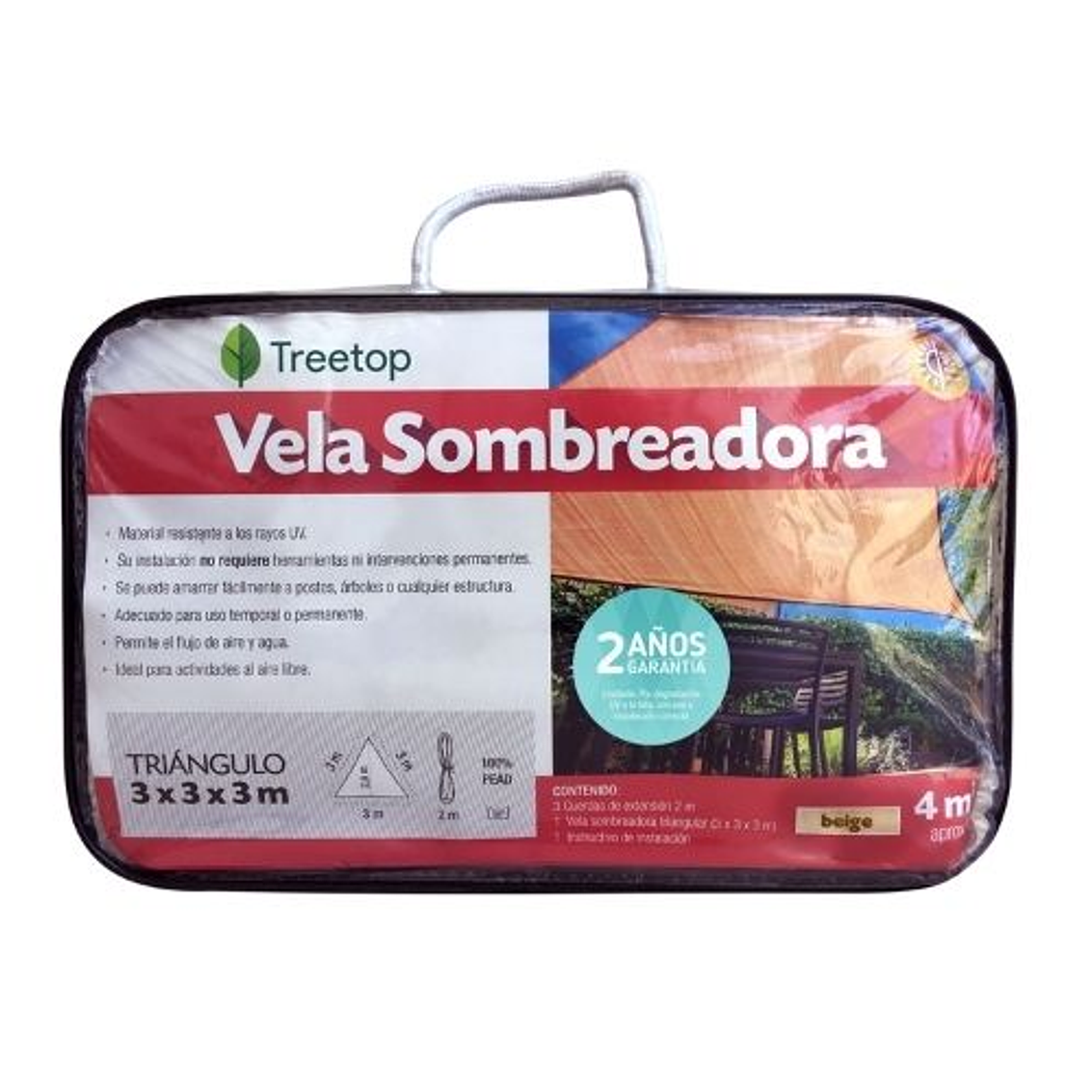 Vela Sombreadora 3X3X3 Beige Triangular 1