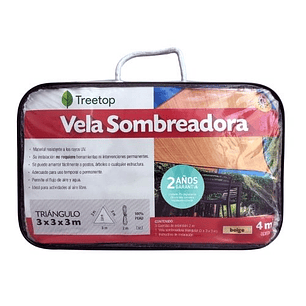 Vela Sombreadora 3X3X3 Beige Triangular