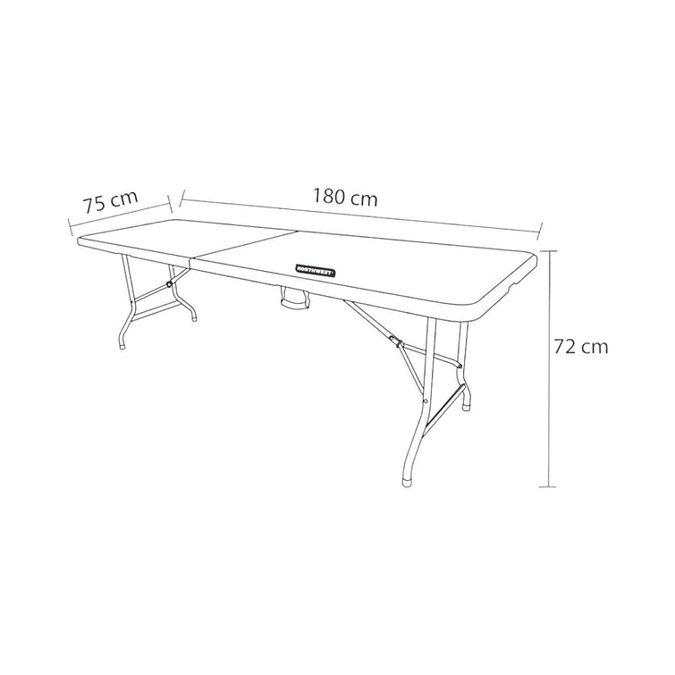 Mesa Plegable Con Diseńo De Madera 180Cm Northwest 6