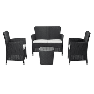 Juego De Terraza Comfort Capri Gris Grafito