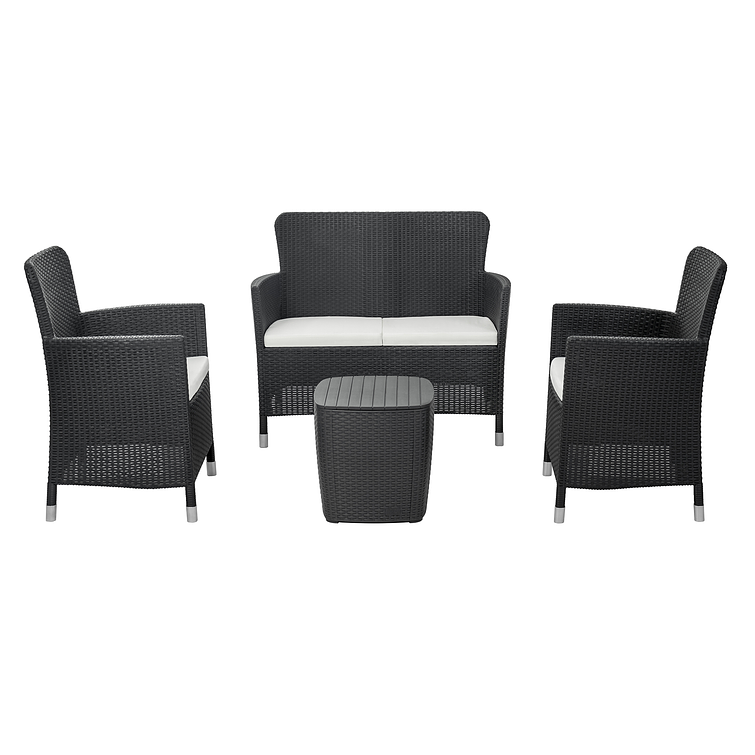 Juego De Terraza Comfort Capri Gris Grafito 1