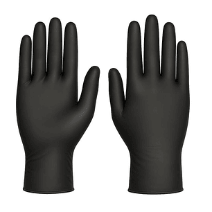 Guante Nitrilo Examinacion Negro Thick 25 Pares