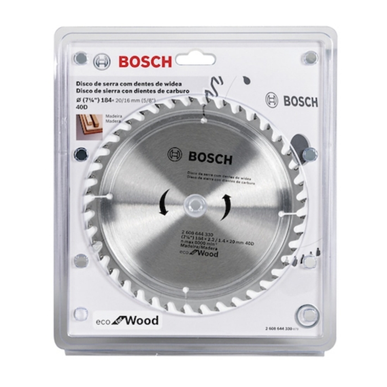 Disco Sierra Circular Eco 7 1/4 Madera D184X40T 2