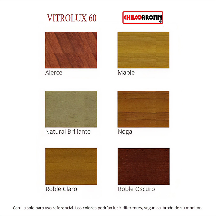 Barniz Chilco.Vitrolux 60 1/4 Gl. Natural Br. 1
