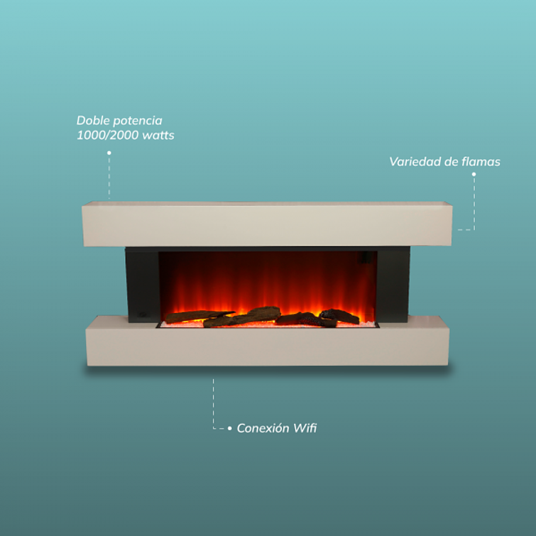 Chimenea eléctrica modelo Antuco WIFI 1