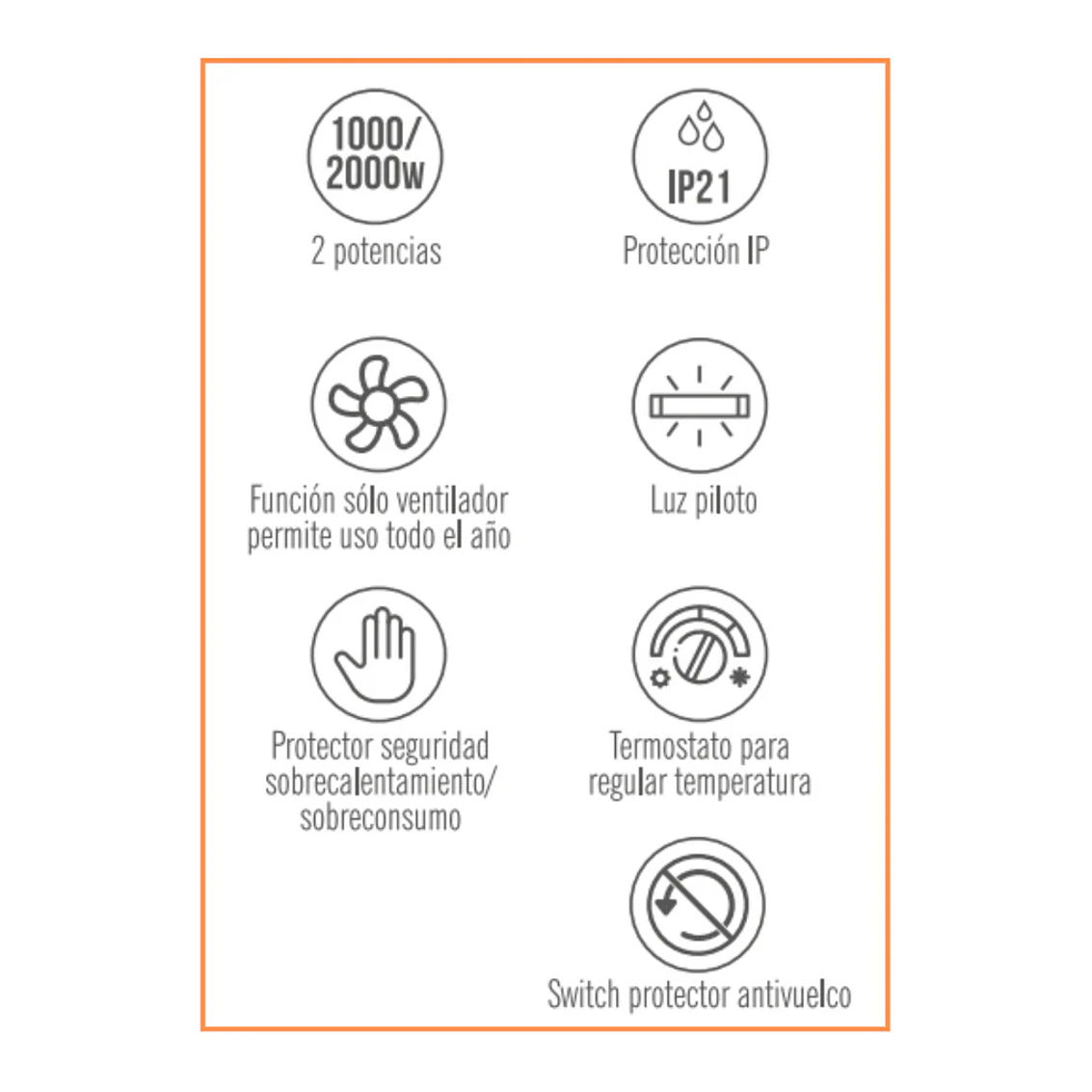 TERMOVENTILADOR 2000W HT2018 AIROLITE 6