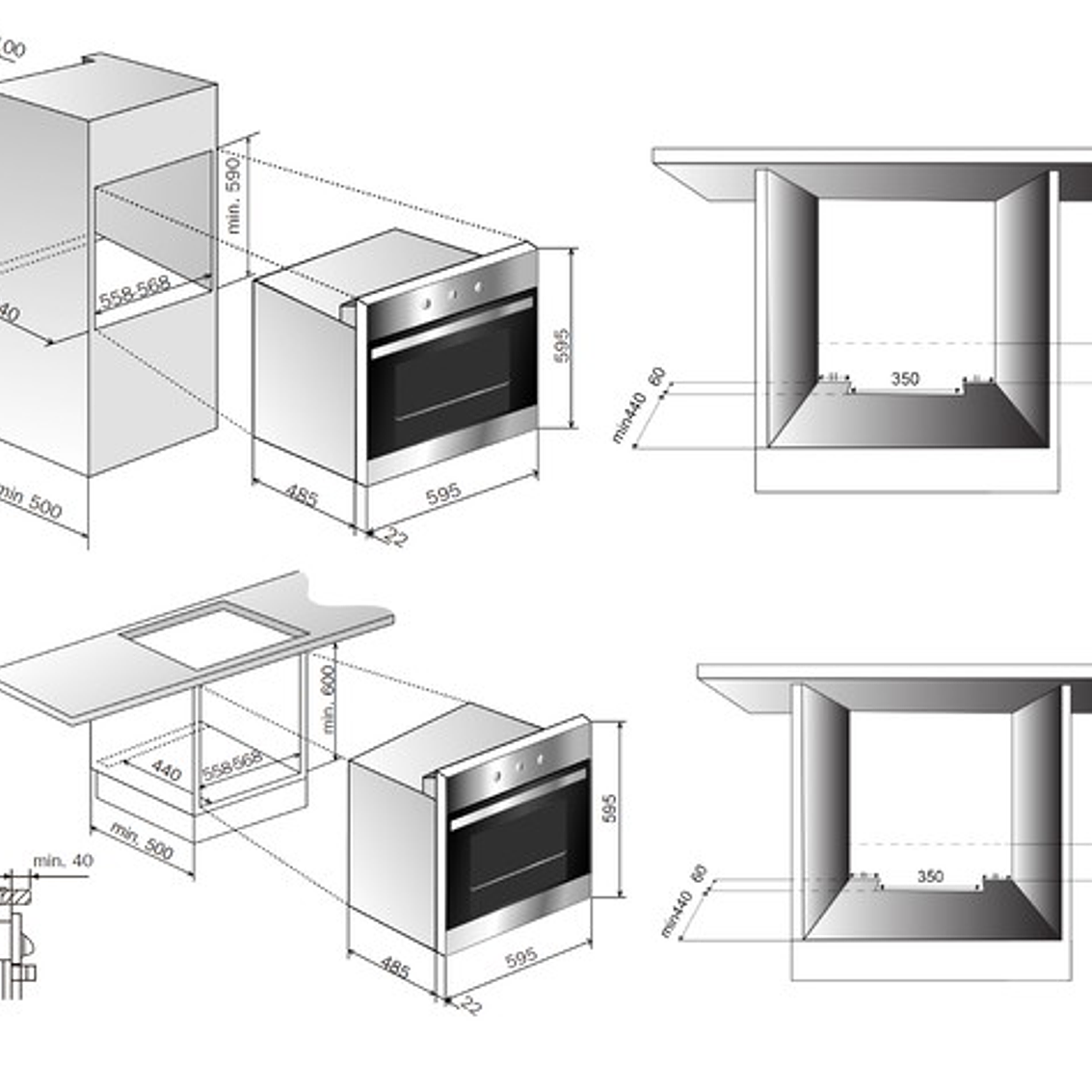 Horno convencional de 60 cm 3