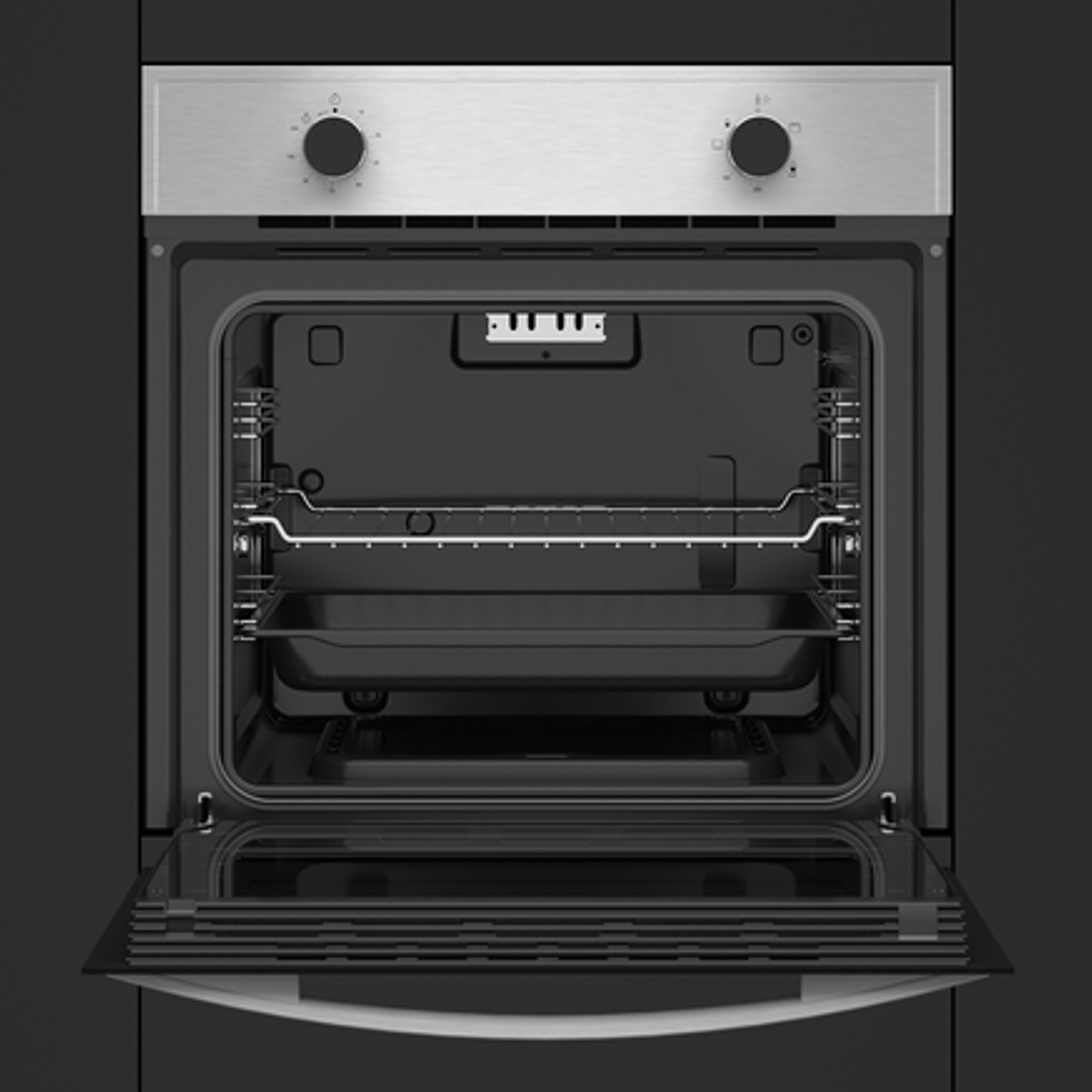 Horno a Gas convencional de 60 cm. en acero inoxidable antihuella 10