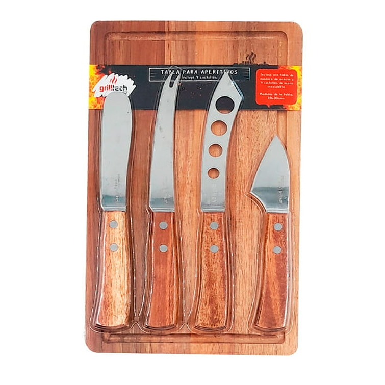 Tabla Aperitivos 5 Piezas Grilltech 1