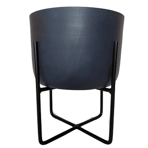 Macetero Con Pedestal L Grafito 22X26