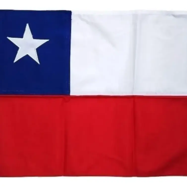 Bandera Chilena 200X300 Estrella Bordada 1