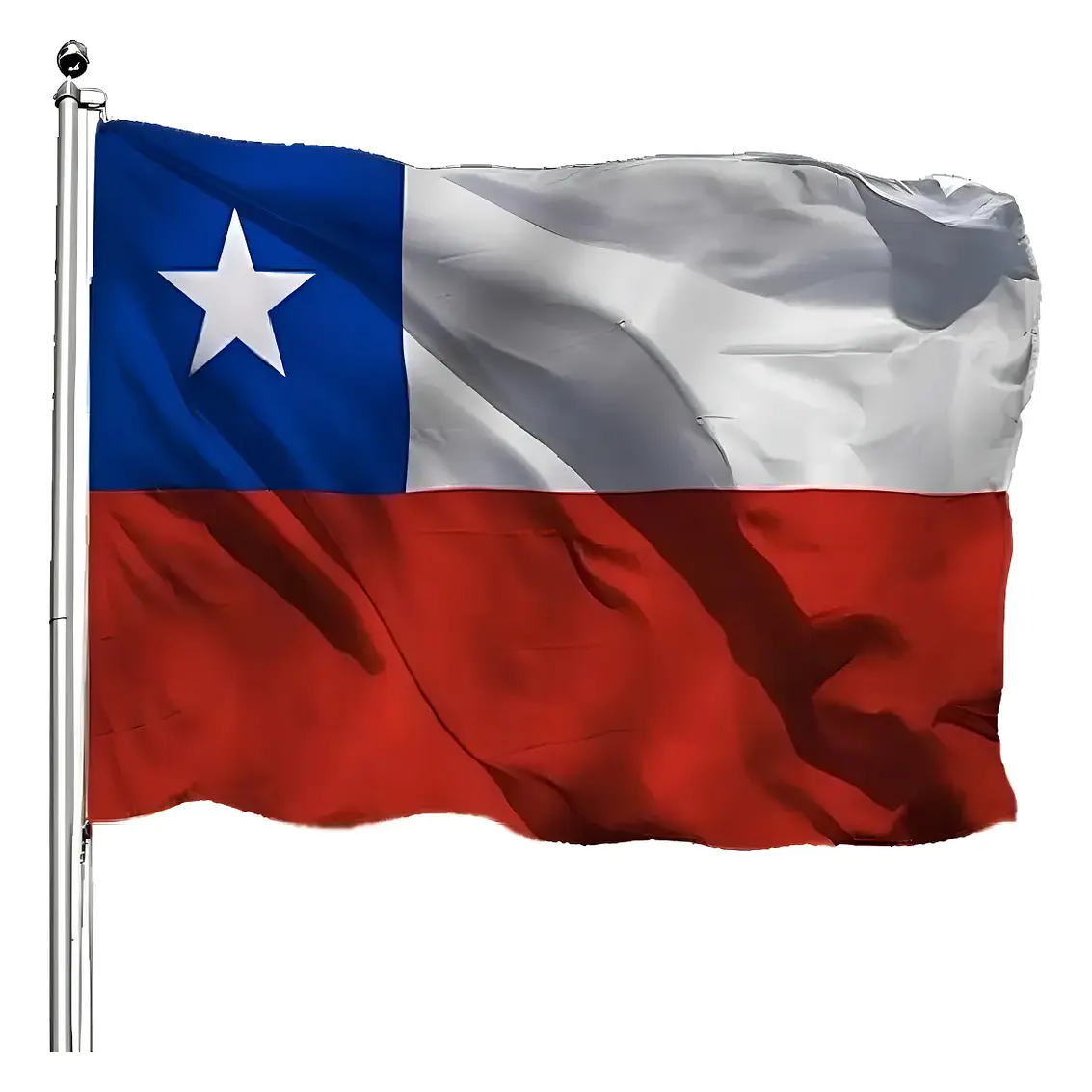 Bandera Chilena 140X210 Estrella Bordada 1