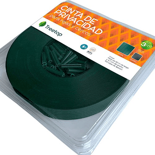 Cinta Privacidad Color Verde Incluye 100 Clips De Fijación