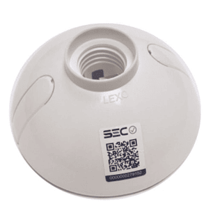 Portalampara Oval Lexo E-27 Envasado Bl
