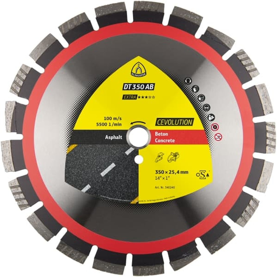 Disco Diam. Combi Concreto Asfalto Dt350Ab 14 (340240) Klingspor 1